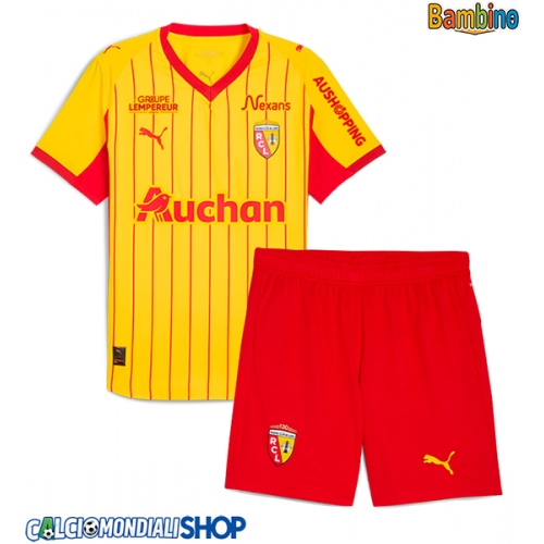 Maglie da calcio RC Lens Prima Maglia Bambino 2025-26 Manica Corta + Pantaloni corti)